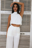 Style At Midnight Crop Top White