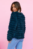 Flying High Faux Fur Jacket Forest Green