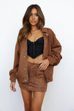 LIONESS Miami Vice Mini Skirt Sepia Brown