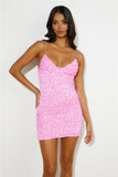 Party Lover Girl Sequin Mini Dress Pink