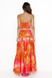 RUNAWAY Ayla Maxi Skirt Orange Floral