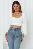 So Bothered Crop Top White