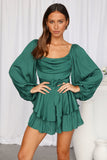 Release Yourself Romper Forest Green