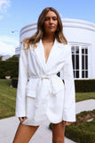 LIONESS Olympia Blazer Dress White
