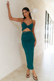 Pure Bliss Midi Dress Forest Green