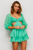 Wrapped Tightly Romper Green
