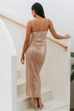 Love Takeover Maxi Dress Gold Sequin