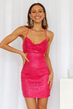 Dive Into The Deep Dress Hot Pink