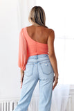 HELLO MOLLY Party It Up Bodysuit Coral