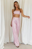 HELLO MOLLY Shimmer Life Sequin Pants Light Pink