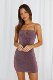 At Your Service Dress Purple Shimmer
