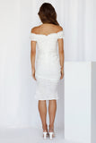 Get That Vibe Midi Dress White
