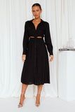 The Best Intentions Midi Dress Black