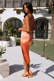 Palm Springs Midi Dress Orange