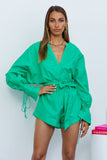 Signal This Way Romper Green